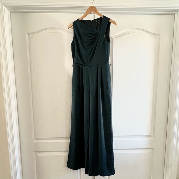 Maggy London Turquoise Dressy Wide Leg Jumpsuit Size 0 - Picture 1 of 10